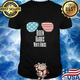 Biden Harris White House Glassy Glass American Flag Shirt