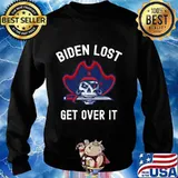 Biden Lost Get Over It Skull Shirt Sweater