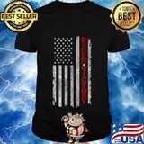 Biden Victory Line Red American Flag Shirt