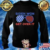 Biden Won Get Over It Glass American Flag Shirt Sweater
