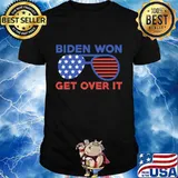 Biden Won Get Over It Glass American Flag Shirt