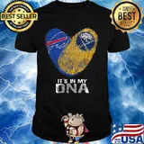 Bills Sabres It's In My Dna Heart Fingerprints Shirt
