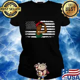 Black Girl 46 Biden American Flag Shirt Ladies tee