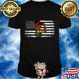 Black Girl 46 Biden American Flag Shirt