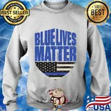 Blue Lives Matter Thin Blue Line Flag Patriotic Police Shirt Sweater