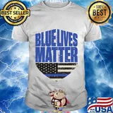 Blue Lives Matter Thin Blue Line Flag Patriotic Police Shirt