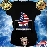 Boaters For Trump Keeping America Great 2020 Flag Shirt Ladies tee