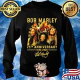Bob marley 75th anniversary 1945 2020 signature s Sweater
