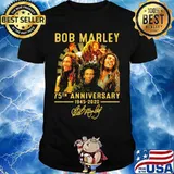 Bob marley 75th anniversary 1945 2020 signature shirt