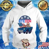 Bye Don Joe Biden Riding Car American Flag Shirt Hoodie