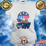 Bye Don Joe Biden Riding Car American Flag Shirt Ladies tee