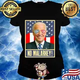 Bye Don No Malarkey Joe Biden American Flag Shirt Ladies tee