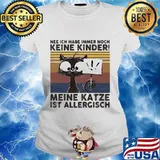 Cat nee ich habe immer noch keine kinder meine katze ist allergisch vintage retro s Ladies tee