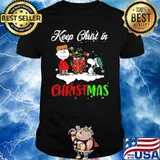 Charlie brown and snoopy keep christ in christmas shirt