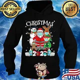 Christmas 2020 santa claus and friends wearing mask s Hoodie