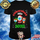 Christmas crew 2020 santa face mask elf reindeer shirt