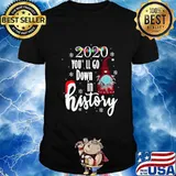 Christmas gnome 2020 you'll go down in history gnome lights shirt