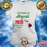 Christmas In Hawaii 2020 Quarantine Edition Map Shirt Ladies tee
