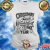 Christmas Is The Most Wonderful Time Of The Year Merry Xmas Shirt Ladies tee