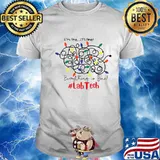 Christmas Light I'm Fine It's Fine Everything Is Fine Lab Tech Shirt