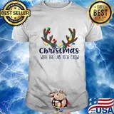 Christmas With The Lab Tech Crew Light Reindeer Horn Shirt