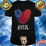 Colts Hoosiers It's In My Dna Heart Fingerprints Shirt