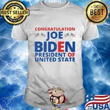 Congratulation joe biden president of united state american flag shirt