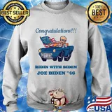 Congratulations Ridin With Biden Joe Biden 46 American Flag Shirt Sweater