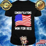 Congratulations win for red american flag 2020 shirt