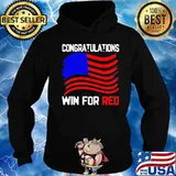 Congratulations win for red american flag s Hoodie