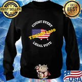 Count every legal vote american flag map s Sweater