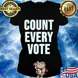 Count Evey Vote Blue Election Shirt Ladies tee