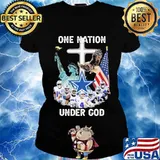 Dallas cowboys one nation under god american flag s Ladies tee