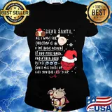Dear santa all i want for christmas a fat bank account to buy more yarn and a thin body s Ladies tee