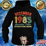 December 1985 Quarantine Edition 35 Years Of Being Awesome Vintage Shirt Hoodie