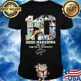 Diego Maradona 10 Argentina Football Thank You For The Memories 1960 2020 Signuature Shirt