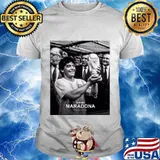 Diego Maradona 1960 2020 Holding Cup In Hand Legend Football Shirt
