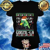Dinosaur fil a godzilla ugly christmas s Ladies tee