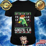 Dinosaur fil a godzilla ugly christmas shirt