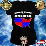 Divided States Of America Map Shirt Ladies tee