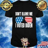Don't Blame Me I Voted Biden American Flag Sunglasses Presidential Election Shirt