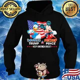 Donald duck trump and mickey mouse pence keep america great usa flag s Hoodie