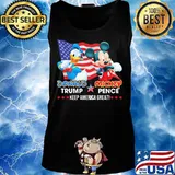 Donald duck trump and mickey mouse pence keep america great usa flag s Tank top