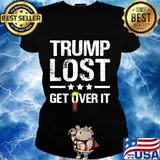 Donald trump lost get over it vintage s Ladies tee