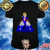 Donald Trump Takes A Walk American Flag Shirt