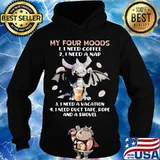 Dragon my four moods i need coffee i need a nap i need a vacation duct tape s Hoodie