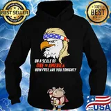 Eagle on a scale of one to america how free are you tonight s Hoodie