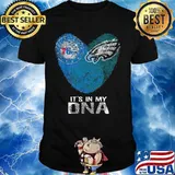 Eagles 76ers It's In My Dna Heart Fingerprints Shirt