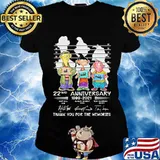 Ed edd n eddy 22nd anniversary 1999 2021 thank you for the memories signatures s Ladies tee