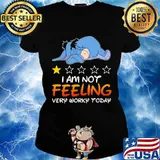 Eeyore donkey i am not feeling very worky today stars s Ladies tee